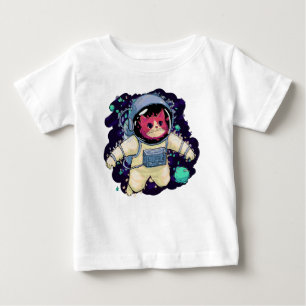T-shirt Pour Bébé L'astronaute Chat coloré