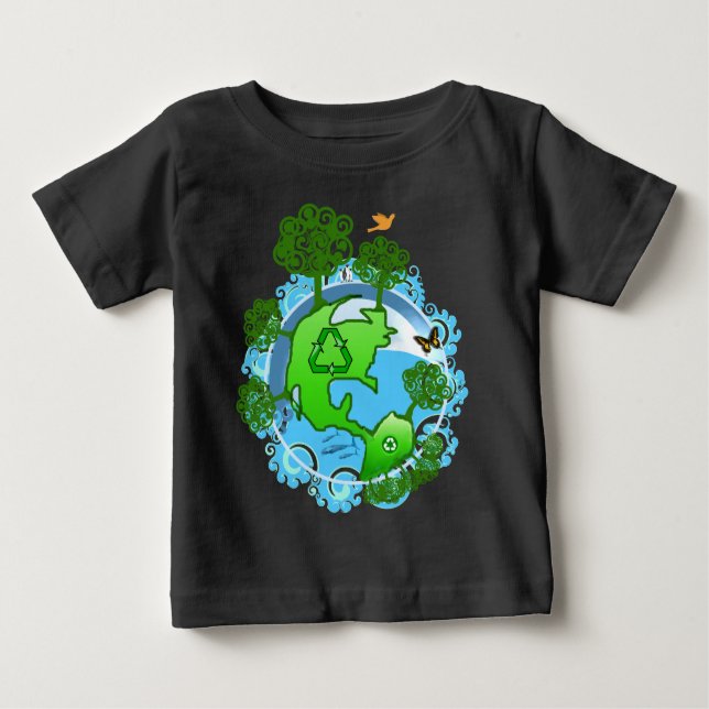 T-shirt Pour Bébé Lauréat du prix TBA Un recyclage mondial (Devant)