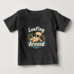 T-shirt Pour Bébé Lavage Autour De Relaxant Pain Louveur