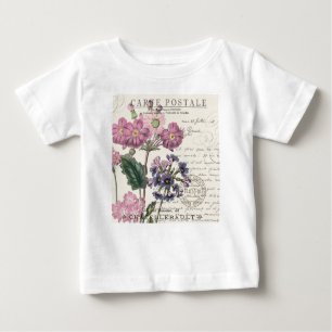 T-shirt Pour Bébé lavande française vintage moderne florale