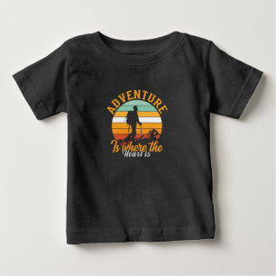 T-shirt Pour Bébé L'aventure est là où se trouve le coeur