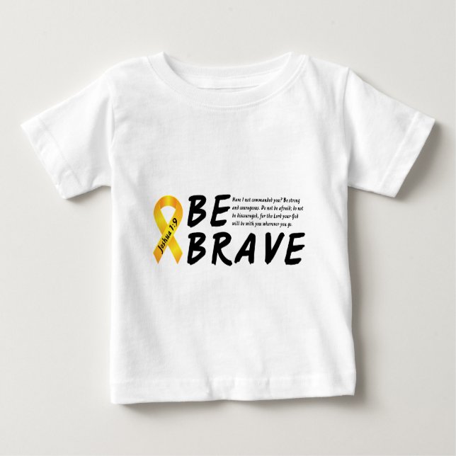 T-shirt Pour Bébé Le 1:9 de Joshua soit courageux (Devant)