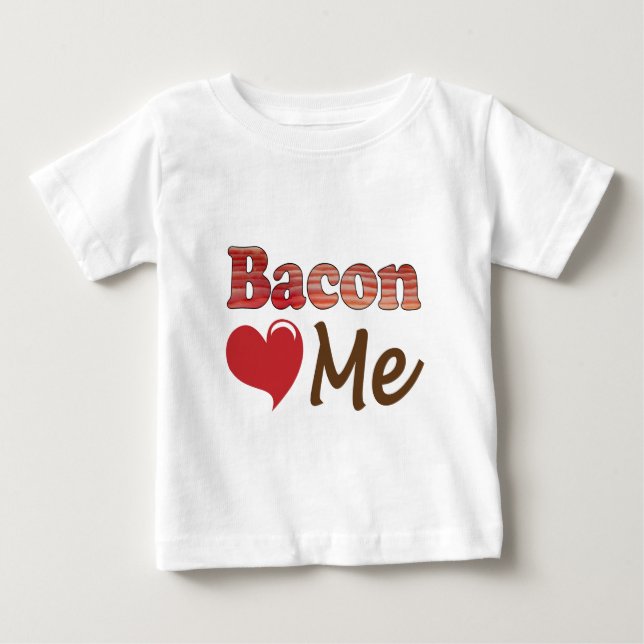 T-shirt Pour Bébé Le Bacon M'aime (Devant)