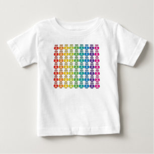 T-shirt Pour Bébé Le bébé a longtemps gainé le motif mignon de hi