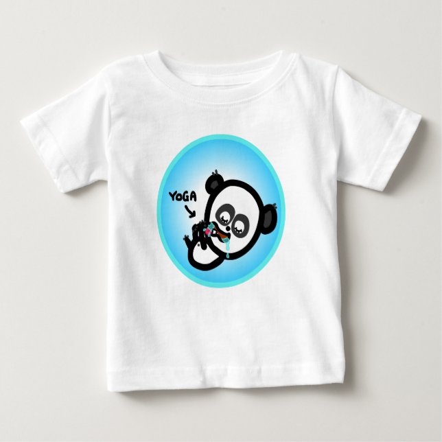 T-shirt Pour Bébé Le bébé Animé - panda de yoga (Devant)