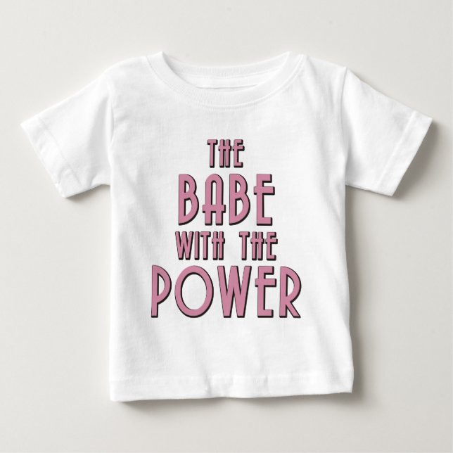 T-shirt Pour Bébé Le bébé avec la puissance (Devant)