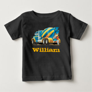 T-shirt Pour Bébé Le bébé badine le mélangeur concret de camion fait