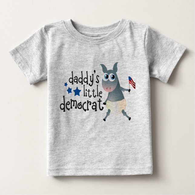 T-shirt Pour Bébé Le bébé démocrate de papa porte le vêtement (Devant)
