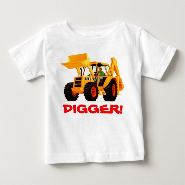 T-shirt Pour Bébé Le bêcheur jaune nommé fait sur commande de (Devant)