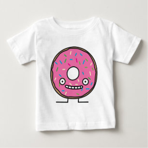T-shirt Pour Bébé Le beignet fou avec arrose le desser rose de
