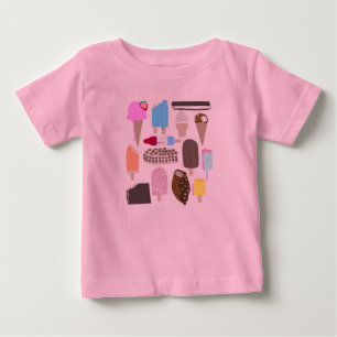 T-shirt Pour Bébé Le bonbon traite la chemise de glace