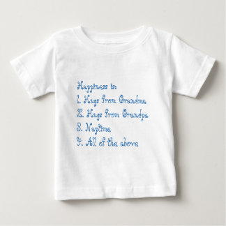 T-shirt Pour Bébé Le bonheur est grand-maman et grand-papa (de bleu)