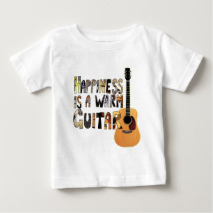 T-shirt Pour Bébé Le bonheur est une Guitare chaleureuse