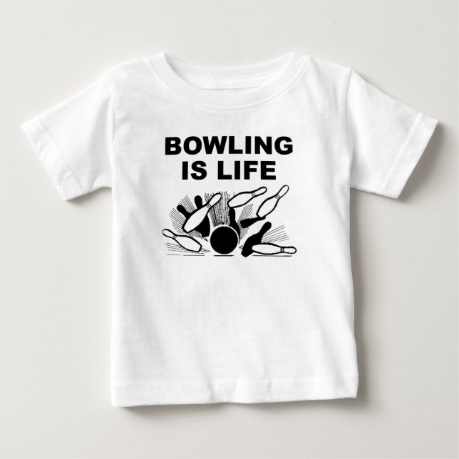 T-shirt Pour Bébé Le bowling est la vie (Devant)
