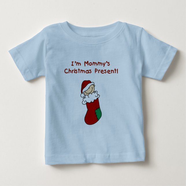 T-shirt Pour Bébé Le cadeau de Noël de maman (Devant)