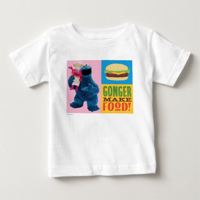 T-shirt Pour Bébé Le camion gastronomique du monstre des cookies | G (Devant)
