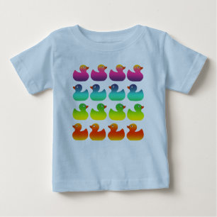 T-shirt Pour Bébé Le caoutchouc Duckies d'arc-en-ciel