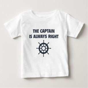 T-shirt Pour Bébé Le Capitaine A Toujours Raison