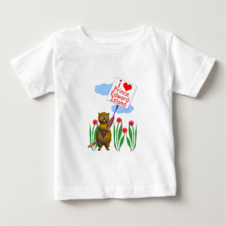 T-shirt Pour Bébé Le castor canadien aime Île-du-Prince-Édouard