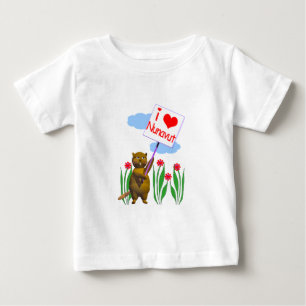 T-shirt Pour Bébé Le castor canadien aime Nunavut