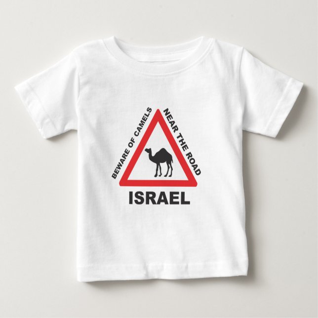 T-shirt Pour Bébé Le chameau signent dedans l'Israël (Devant)