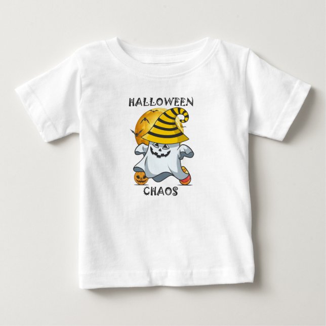 T-shirt Pour Bébé Le chaos d'Halloween (Devant)