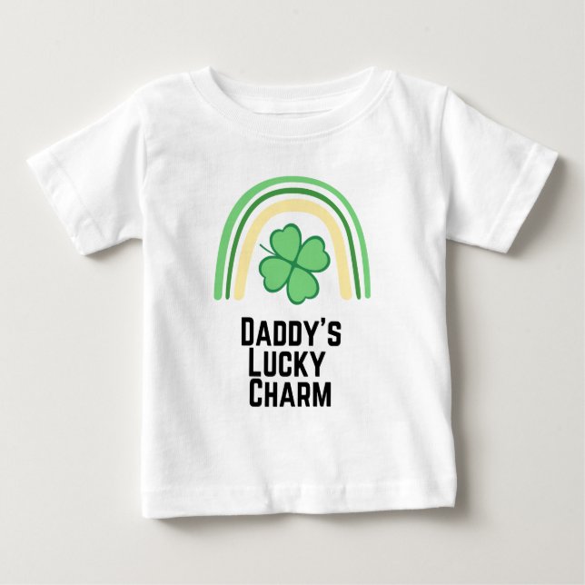 T-shirt Pour Bébé Le charme de la chance de papa (Devant)