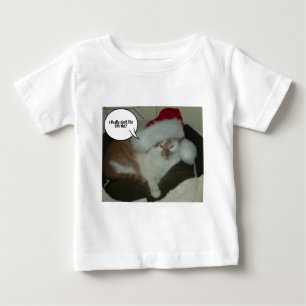 T-shirt Pour Bébé Le chat de Noël Orange