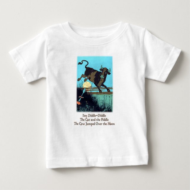 T-SHIRT POUR BÉBÉ LE CHAT ET LE FIDDDLE N°2 SONT DIDDDDLES (Devant)
