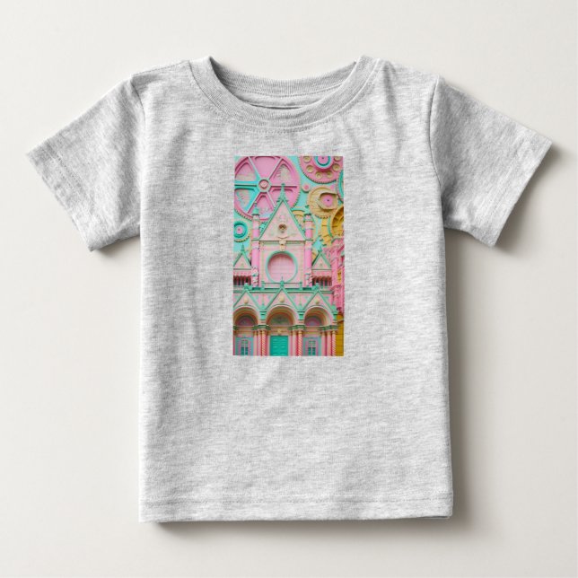 T-shirt Pour Bébé Le château de Macaron (Devant)
