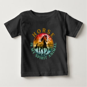 T-shirt Pour Bébé Le cheval est mon animal spirituel