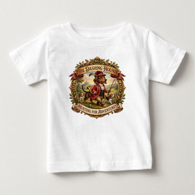 T-SHIRT POUR BÉBÉ LE CHIEN ÉLÉGANT (Devant)