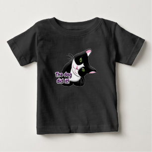 T-shirt Pour Bébé Le chien l'a fait Chat