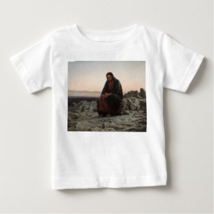 T-shirt Pour Bébé Le Christ dans le désert (par Ivan Kramskoi)