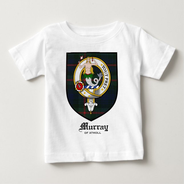 T-shirt Pour Bébé Le clan de Murray Crest le tartan d'insigne (Devant)