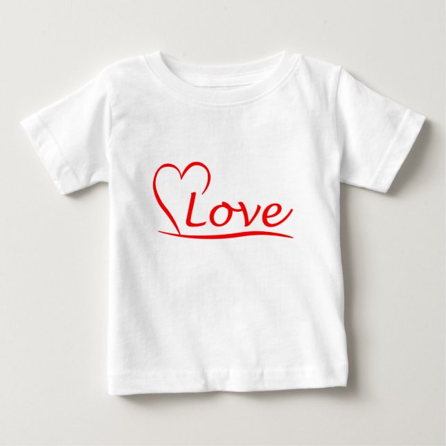 T-shirt Pour Bébé Le Coeur de l'amour (Devant)