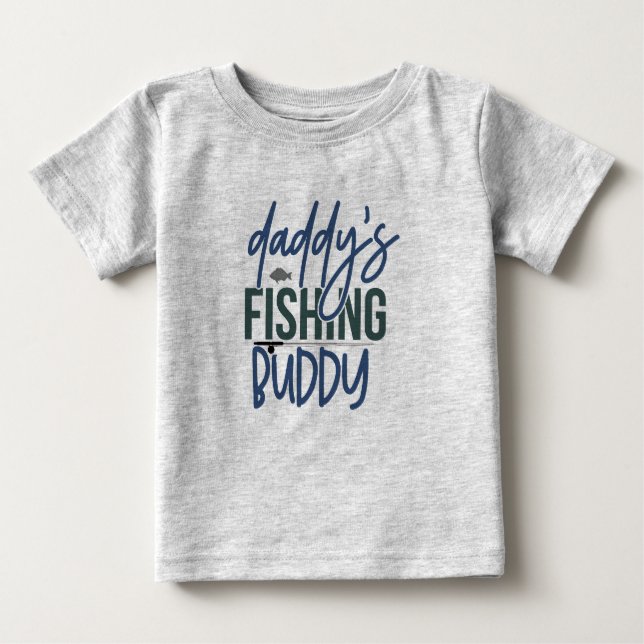 T-shirt Pour Bébé Le copain de pêche de papa (Devant)
