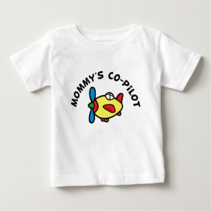 T-shirt Pour Bébé Le copilote de maman