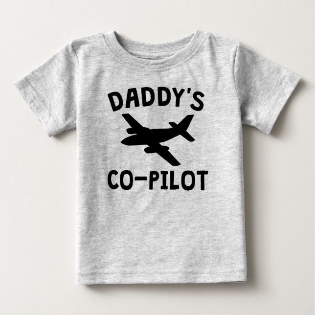 T-shirt Pour Bébé Le copilote de papa (Devant)