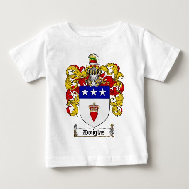T-SHIRT POUR BÉBÉ LE CREST DE FAMILLE DE DOUGLAS - MANTEAU DE (Devant)