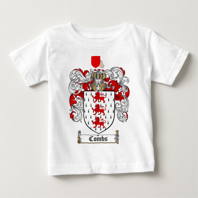 T-SHIRT POUR BÉBÉ LE CREST DE FAMILLE DE PEIGNES - MANTEAU DE (Devant)