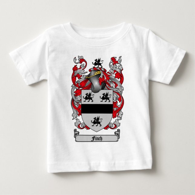 T-SHIRT POUR BÉBÉ LE CREST DE FAMILLE DE PINSON - MANTEAU DE PINSON (Devant)