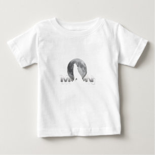 T-shirt Pour Bébé le cri du loup sous la pleine lune