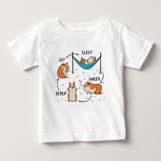T-shirt Pour Bébé Le cycle de vie d'un cobaye (Devant)