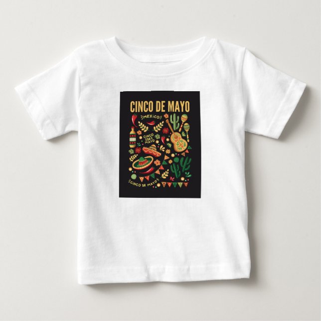 T-shirt Pour Bébé Le design du cinco de mayo (Devant)