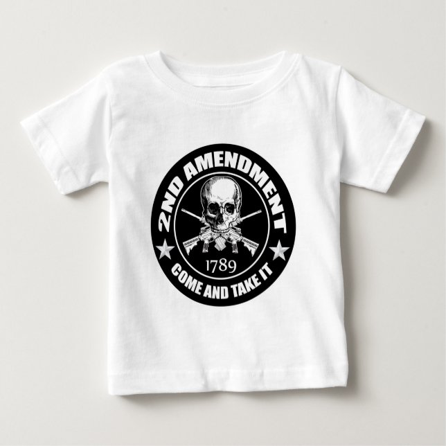T-shirt Pour Bébé Le deuxième amendement viennent lui prendre le (Devant)