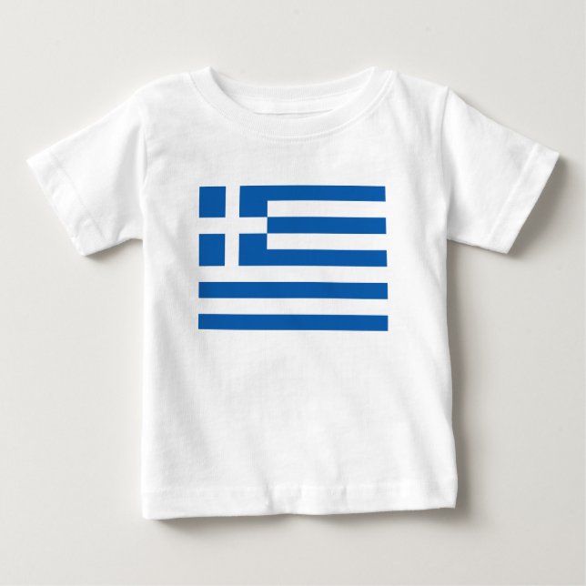 T-shirt Pour Bébé Le drapeau de la Grèce  (Devant)
