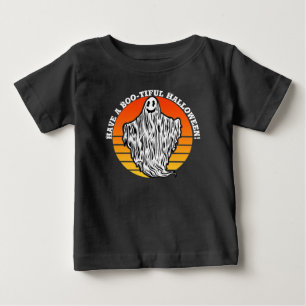 T-shirt Pour Bébé Le fantôme d'Halloween a un Boo-tiful Retro Vintag