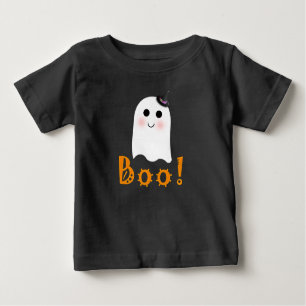 T-shirt Pour Bébé Le fantôme mignon huent la chemise heureuse de