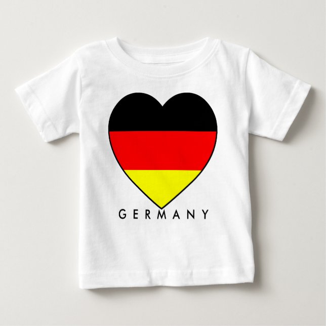 T-shirt Pour Bébé Le football Allemagne « d'Allemagne » coeur (Devant)